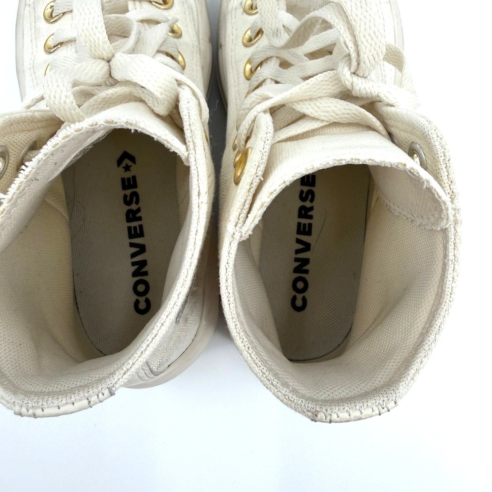 Converse Chuck Taylor All Star Move Platform High Top Cream Gold Kids‎ 3.5 - Picture 10 of 12
